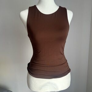 Brown Sleeveless Women's Top